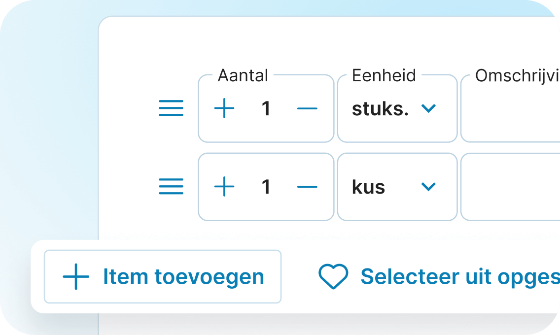 Snelle acties op facturen